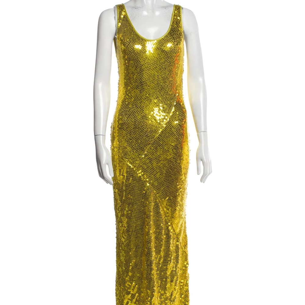 GALVAN LONDON GOLD SEQUIN DRESS SIZE 6